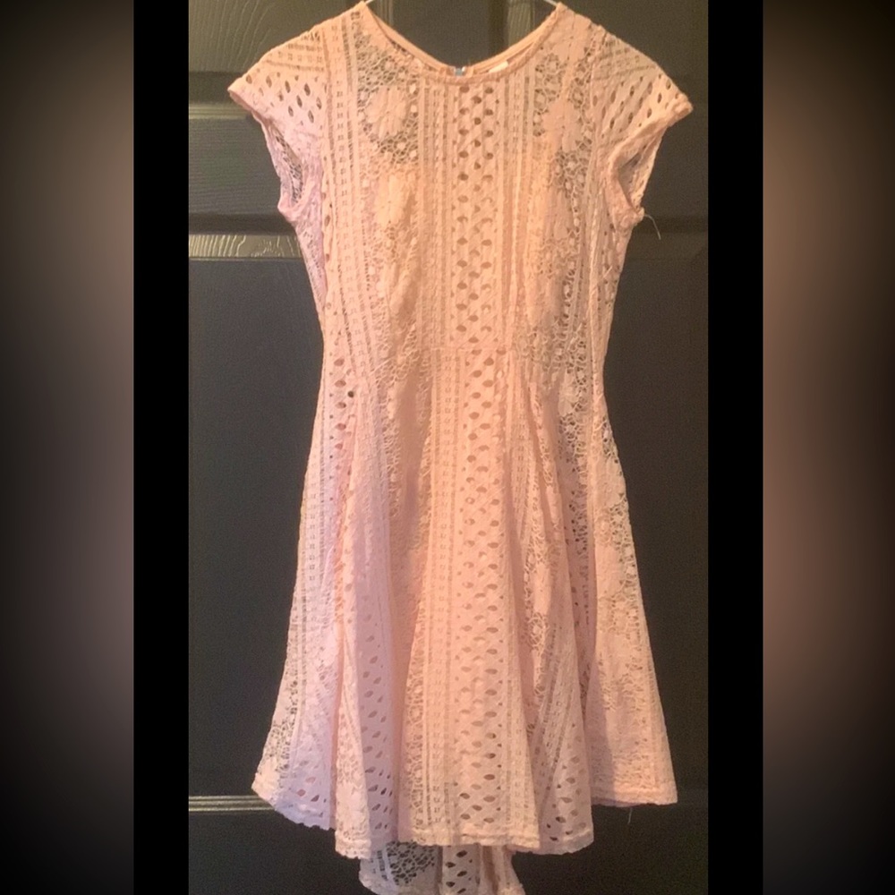 Pink lace dress